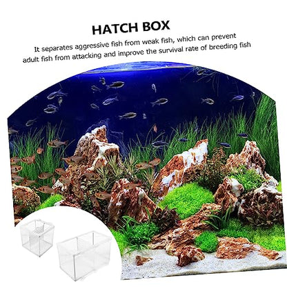 Garneck 2pcs Fish Breeder Net for Aquariums Separation Net Hatching Incubator Cups Easy to Install Fish Box for Fry and Shrimp Breeding