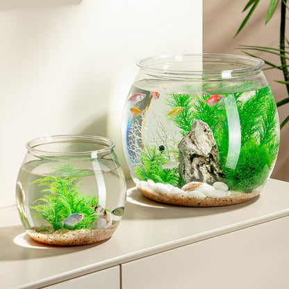 3pcs Plastic DIY Fish Bowls - 640oz/135oz Round Clear Fish Tanks 5 Gallon Aquarium, Hydroponic Planter, and Multi-Use Container for Flower Vase, Carnival Prizes, Party Centerpieces, and Home Decor