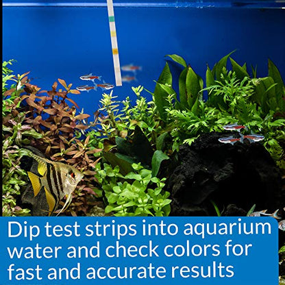 API 5-IN-1 TEST STRIPS Freshwater and Saltwater Aquarium Test Strips 100-Count Box - size: 100-Count