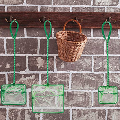 3PCS Aquarium Fish Net Fine Mesh Net Quick Catch Nets Nylon Fishing Nets with Long Plastic Handle for Fish Tank, Green, 3in 4in 6in - style: Classic