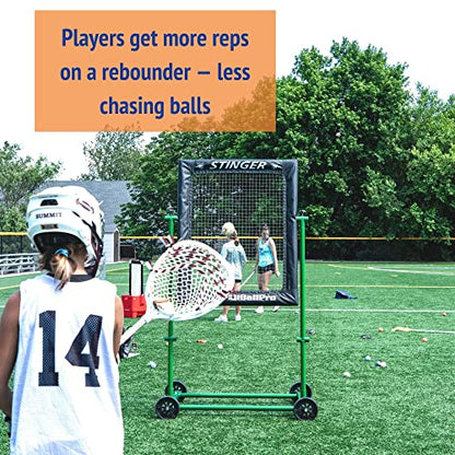 SWAX LAX Lacrosse Training Ball - Indoor Outdoor Practice Less Bounce & Rebounds - color: Orange