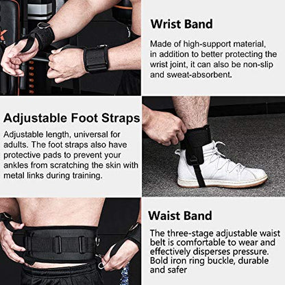 Boxing Resistance Bands Set for Speed and Agility, Workout Band Ankle Exercise Bands Legs Ankle Straps for Resistance Training Enhance Explosive Power - color: Green-300lbs