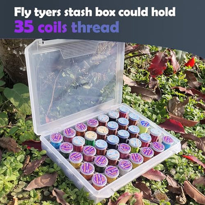 Aventik Fly Tyers Spool/Stash Box Essential Gear for Anglers Compact (1PACK)