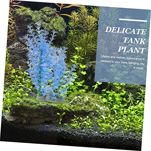 Abaodam Creative Artificial Plant for Aquarium Decoration Wear Resistant Desktop Tank Grass Lifelike Desktop Ornament for Home Landscape and Fish Tank Decor and Design