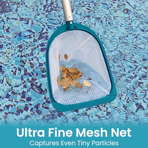 Pool Spa Leaf Skimmer Net - Ultra Fine Mesh Diamond Netting with 5" Deep Bag for Above Ground Pools, Ponds, Hot Tubs, Spas and Fountains Removing Leaves & Debris(No Pole) - size: Pool skimmer no pole
