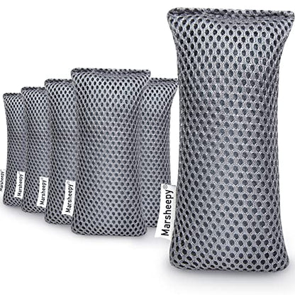 6 Pack Activated Charcoal Shoe Odor Eliminator, Shoe Deodorizer insert Bag - color: Grey 6 Pack