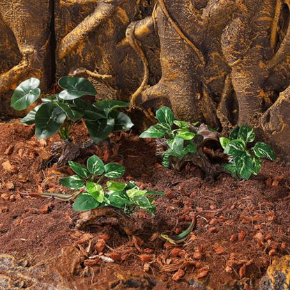 Artificial Aquarium Ornaments Reptiles Betta Fish Tank Accessories Silk Leaf Plants Decoration Driftwood Cave Decor