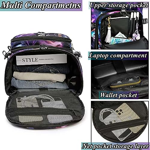 SDTAME Gym Duffel Backpack with Shoe Pocket & Laptop Sleeve - color: Metallic