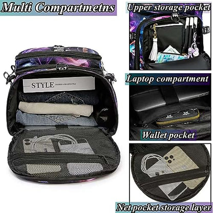 SDTAME Gym Duffel Backpack with Shoe Pocket & Laptop Sleeve - color: Metallic