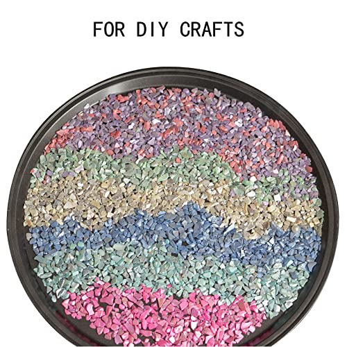 HappyFiller 23 OZ Crushed Shell Chips Broken Pieces,Resin Art Crafts Beach Theme Vase Bowl Filler,Succulent Plants Soil Cover,Candle Holder,Aquarium Pebble,Tabletop Fountain,Wedding Centerpiece,Blue - color: Blue