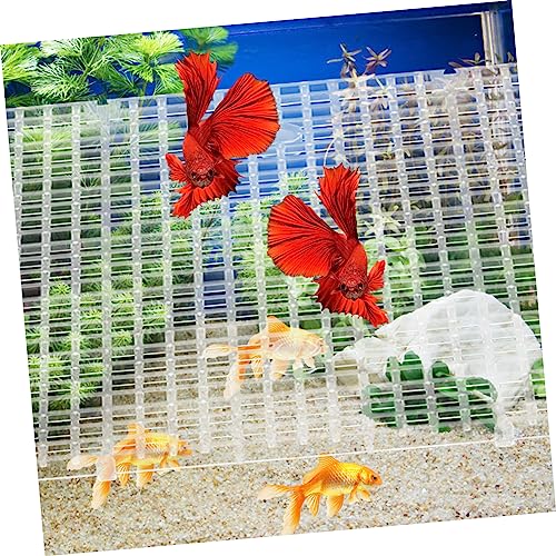 ibasenice 4pcs Aquarium Divider Isolation Board Cups Fish Tank Separator Transparent Cuttable Grid Plate for Breeding and Separation Material