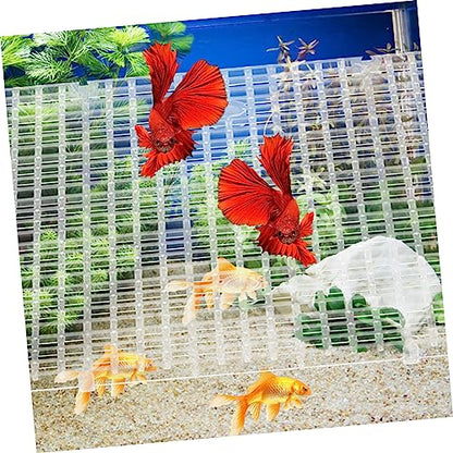 ibasenice 4pcs Aquarium Divider Isolation Board Cups Fish Tank Separator Transparent Cuttable Grid Plate for Breeding and Separation Material