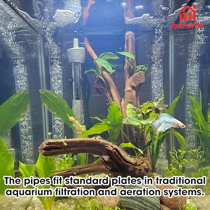 5pcs Under Gravel Filter Aquarium Uplift Tube, Undergravel Bottom Filters for Fish Tanks Water Cleaner Small Board Air Clean System Freshwater Saltwater, Clear Tubing Accessory Kit