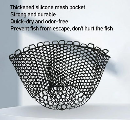 Pack of 1 Silicone Fishing Net Head Durable Fly Fishing Replacement Mesh Net Depth Mesh Landing Net Fishing Accessory Tool