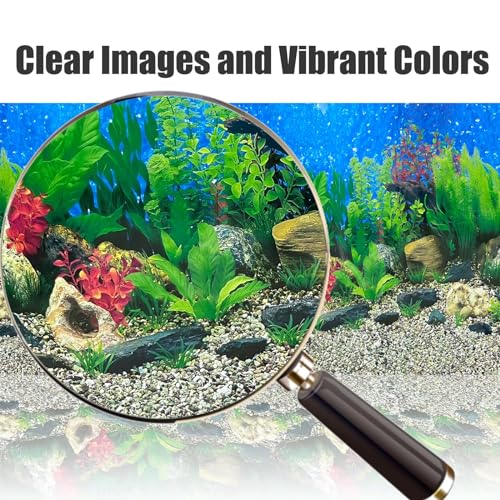 Aquatic Plant Aquarium Background Sticker Coral HD Fish Backgrounds for Aquariums Gravel Stone Fish Tank Wallpaper Decorations 2 Sided 16"x 33"