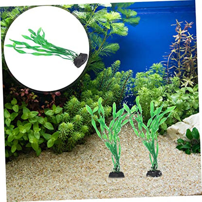 Hemoton 10Pcs Decorative Fake Fish Tank Grass Elegant Desktop Aquarium Plant Decor for Home Office Durable Aquatic Plant Accessories for Stylish Aquarium Design