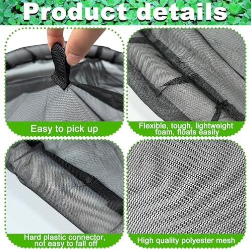 1Pack Floating Flora Fish Barrier Floating Island Plant Protector Round Floating Flora Island for Pond Protects Your Floating Plants from Pond Fish