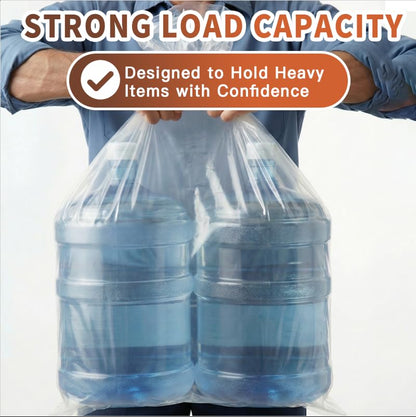6 Pack 40x60 in Extra Large Clear Plastic Bags, Large Plastic Storage Bags for Furniture Cover & Moving Protection for Luggage, Suitcase, Furniture, Chair (Include 6 Ties)