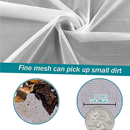 Professional Pool Skimmer Net, Heavy Duty Swimming Leaf Rake Cleaning Tool with Deep Fine Nylon Mesh Net Bag - Fast Cleaning,Easy Scoop Edge,Debris Pickup Removal (No Pole)