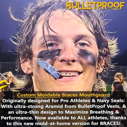 Bulletproof Braces Mouth Guard: Most Breathable Thin Mouthguard for Braces! - color: Clean White