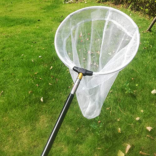 Insect and Butterfly Net with 12" Ring, Net Handle Extends to 59 Inches for Adults & Kids