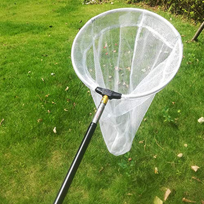 Insect and Butterfly Net with 12" Ring, Net Handle Extends to 59 Inches for Adults & Kids