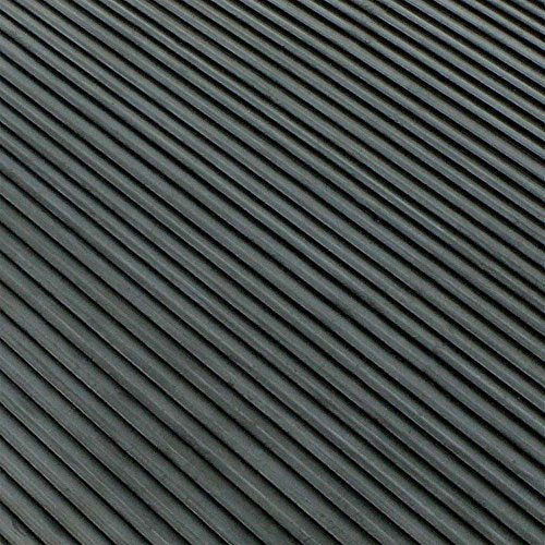 Rubber-Cal Ramp Cleat Non-Slip Outdoor Rubber Mats - 1/8" Thick x 3ft x 1ft Floor Mat - size: 12"L x 36"W x 0.1"Th