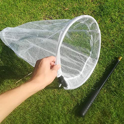Insect and Butterfly Net with 12" Ring, Net Handle Extends to 59 Inches for Adults & Kids