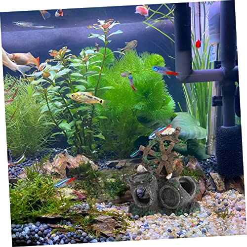 NOLITOY Aquarium Resin Ornament for Fish Tank Decoration Creative Landscape Adornment for Aquatic Habitats Safe for Fish Tank Aesthetics Unique Rustic Design