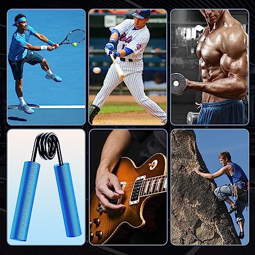 ZEAGUS Grip Strength Trainer,Metal Hand Grip Strengthener Kit,Forearm Exerciser,Hand Gripper for Muscle Building and Hand Rehab Exercising - color: Blue Yellow Purple Red