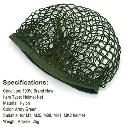 Acogedor Army Green Nylon Helmet Net Cover for M1 M35 M88