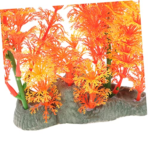 Toddmomy Decorative Aquarium Grass Wear-Resistant Artificial Plant for Fish Tank Decor Delicate Desktop Landscape Ornament Vibrant and Easy-Care Simulation Water Grass Vanilla