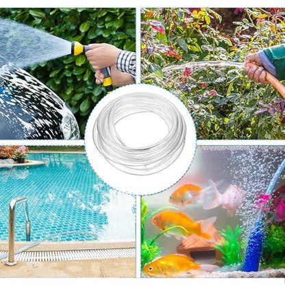 Yesallwas 9.8Feet - 7mm ID x 9mm OD Clear Vinyl Tubing, Translucent Industrial Grade Plastic PVC Tubing Hose Pipe for Water Air Pump