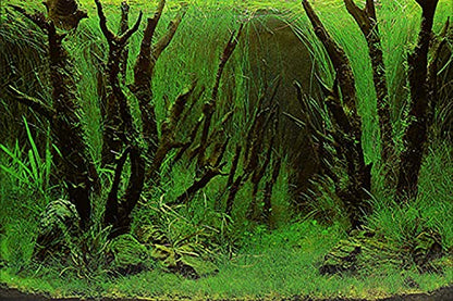 ELEBOX Aquarium Background Live Aquarium Plants Fish Tank Background Decorations Wallpaper Underwater Forest Poster Backdrop 12"x 32"