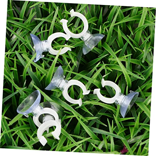 POPETPOP 50pcs Strong Clips for Aquariums Fish Tank Fixing Bracket Transparent Pump Holder Suckers Easy Installation for Smooth