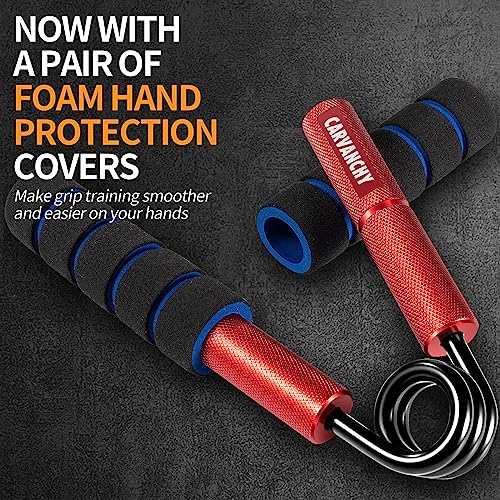 Grip Strength Trainer Set, 6 Pack, 50-350LB, Wrist Forearm Strengthener, Metal No Slip, Hand Grip Gripper Strengthener for Strength Training and Exercise, Hand Workout Squeezer Grip Strength - color: Red