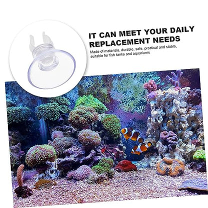 ULTECHNOVO 20pcs Oxygen Hose Cups for Fish Tank Transparent Aquarium Fixing Clips Efficient Water Hose Holder Compact Design Oxygen Supply