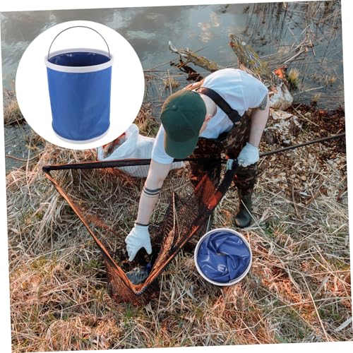 Ciieeo Foldable Utility Bucket Portable Camping Water Container with Handle for Car Cleaning