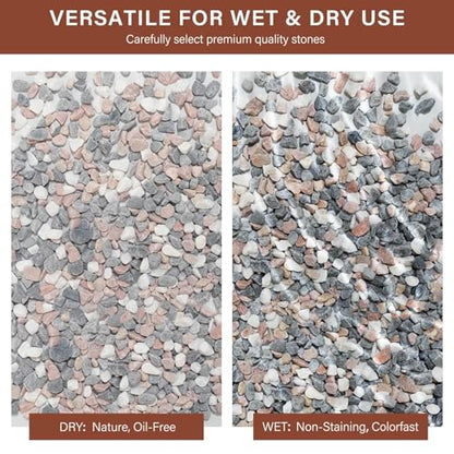 3 lbs Pebbles for Indoor Plants, 1/5 Inch Pea Gravel for Fish Tank, Decorative Rocks for Succulent, Natural River Stones for Vases, Cactus, Landscaping, Bird Bath, Aquarium, Mixed