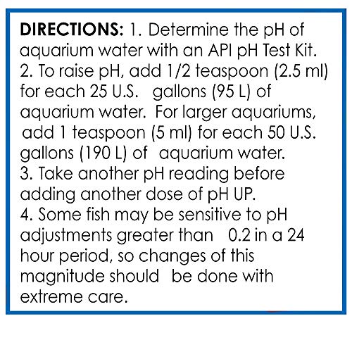 API pH UP Freshwater Aquarium Water pH Raising Solution for fish,4-Ounce Bottle, Brown - size: 4 oz