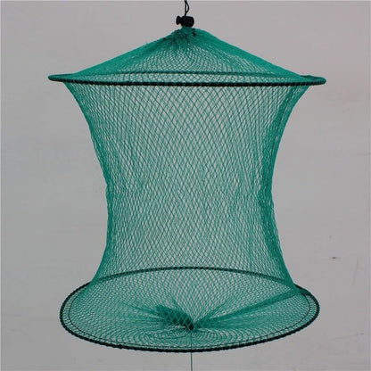 Efficiently Designed Knotless Mesh Fishing Net for Small Fish, Conveniently Foldable and Lightweight Tackle