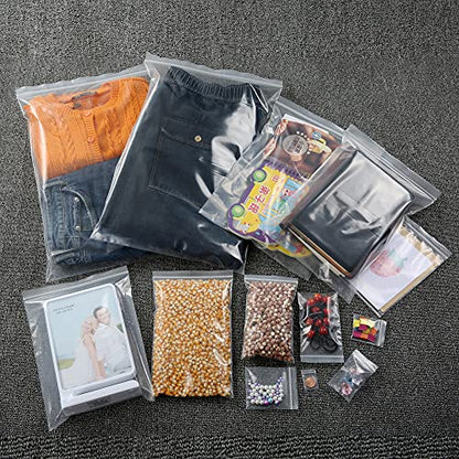 2" x 2" Small Thick 5 Mil Plastic Bags 100 PCS Clear Resealable Zip Seal Lock Poly Bags Reclosable Heavy Duty Zipper Baggies Jewelry Earrings Coin Pills Packing - size: 2x2inch
