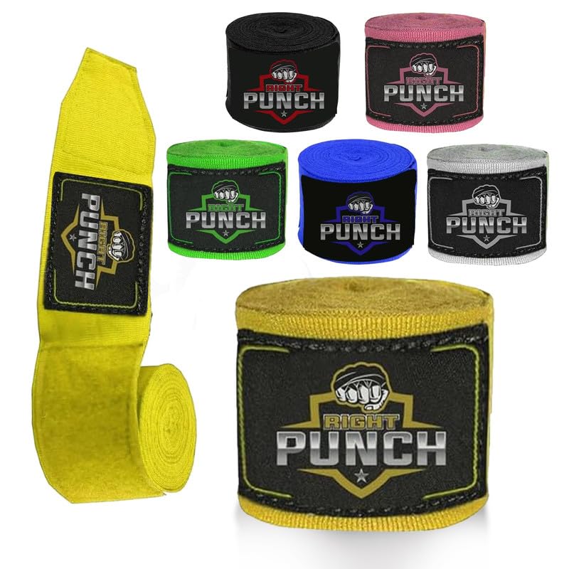 ProShield Boxing Wraps| 180-Inch Bandages| Boxing Hand Wraps Protection for Muay Thai MMA and Kickboxing - color: Yellow, size: 118"