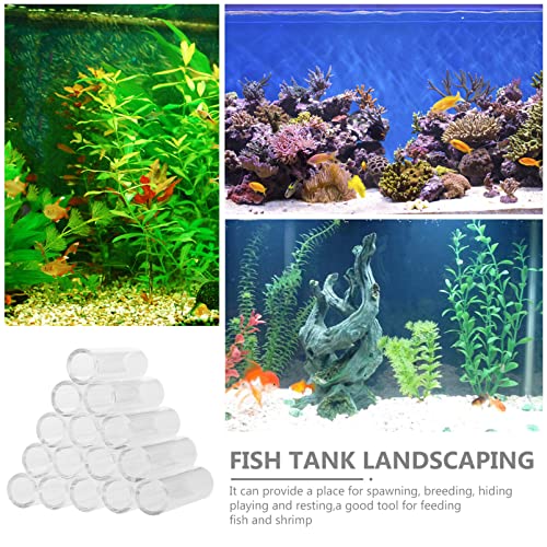 Ipetboom Shrimp Shelter Transparent Fish Breeding Tube for Aquarium Decoration Fish Hiding Shelter Lightweight Safe for Aquarium Landscape