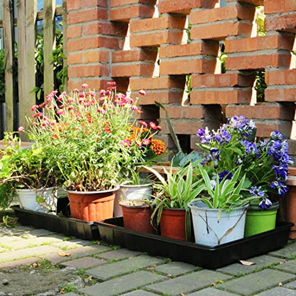 Gardzen 10 Pack Seed Trays, Reusable Plant Grow Trays, Ideal for Seed Starting, Microgreens, Indoor Gardening, and Greenhouse Plant Nurseries - No Drain Holes, 17.3" x 13" - size: 17.3" x 13"