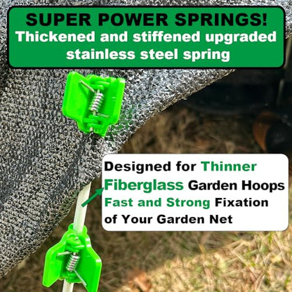 Greenhouse Clamps for 0.157-0.472inch Greenhouse Hoops(Fiberglass Support Hoops),Plant Support.for Fixing Plant Cover,Plastic Sheeting,Film Row Cover,Garden net.（30pcs) - style: for 0.157-0.472inch Fiberglass hoop(30pcs)