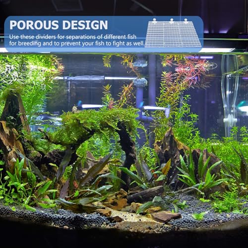ARTIBETTER Aquarium Divider Panels Set with 10 Suction Cups, 30x15cm Fish Tank Isolation Board for Breeding Separation and Juvenile Fish Tank Partition