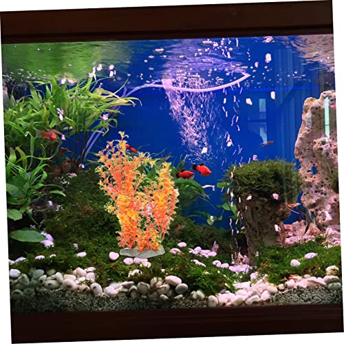 Toddmomy Decorative Aquarium Grass Wear-Resistant Artificial Plant for Fish Tank Decor Delicate Desktop Landscape Ornament Vibrant and Easy-Care Simulation Water Grass Vanilla