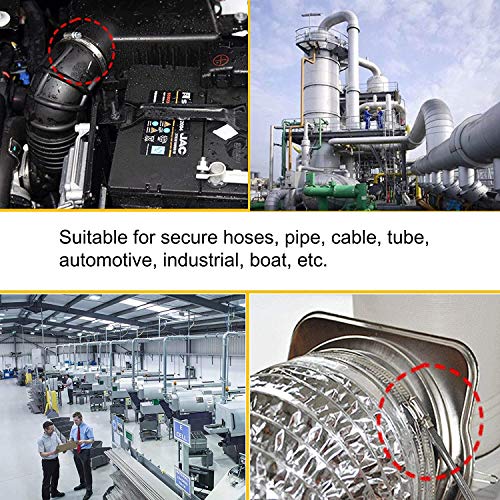 6 Pieces (3" 4” 5") Adjustable 304 Stainless Steel Worm Gear Hose Clamps Water Pipe Clamps Assortment Kit Duct Clamps Pipe Clamp worm drive hose clamps (3" 4” 5") - size: 3“/4"/5"-6Pcs