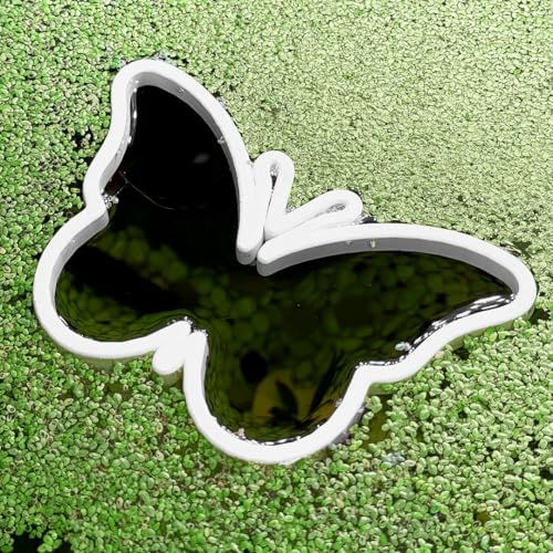 Fish Feeding Portals for Betta & Aquariums | Floating Food Rings & Breathing Windows (Bow Shape) (White)